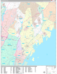 New Rochelle Wall Map Premium Style 2024